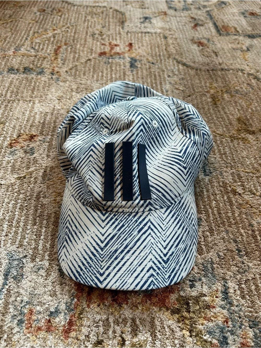 adidas Navy and White Chevron Strapback Cap